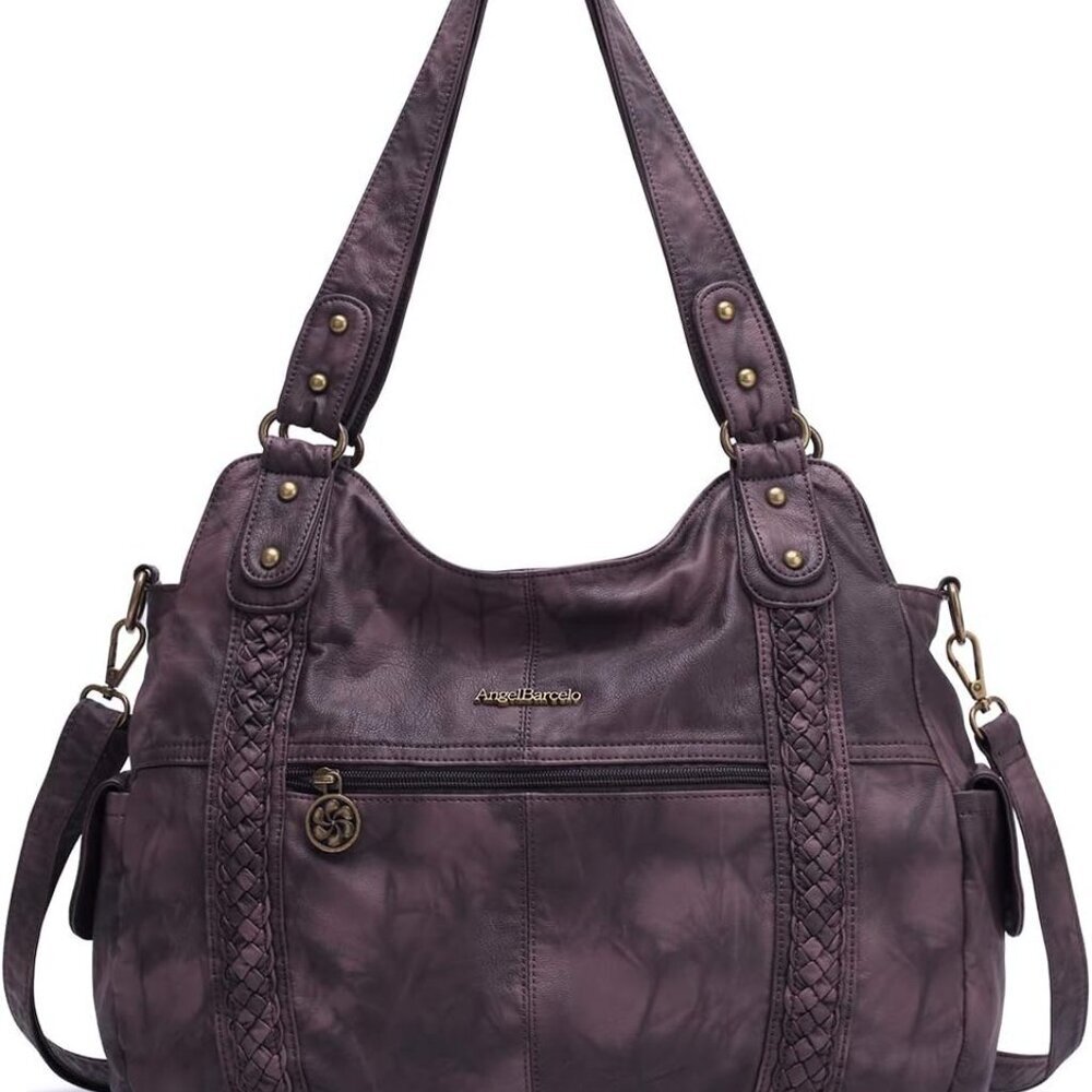 Stylish Women's Hobo Tote Handbag - Durable PU Leather with Multiple Pockets